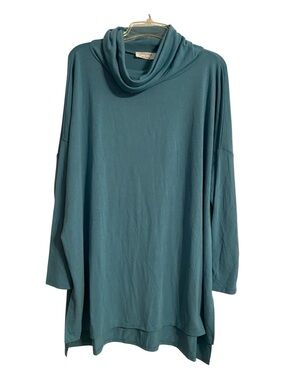 Zenana Outfitters Teal Cowl Neck Tunic Top NWT